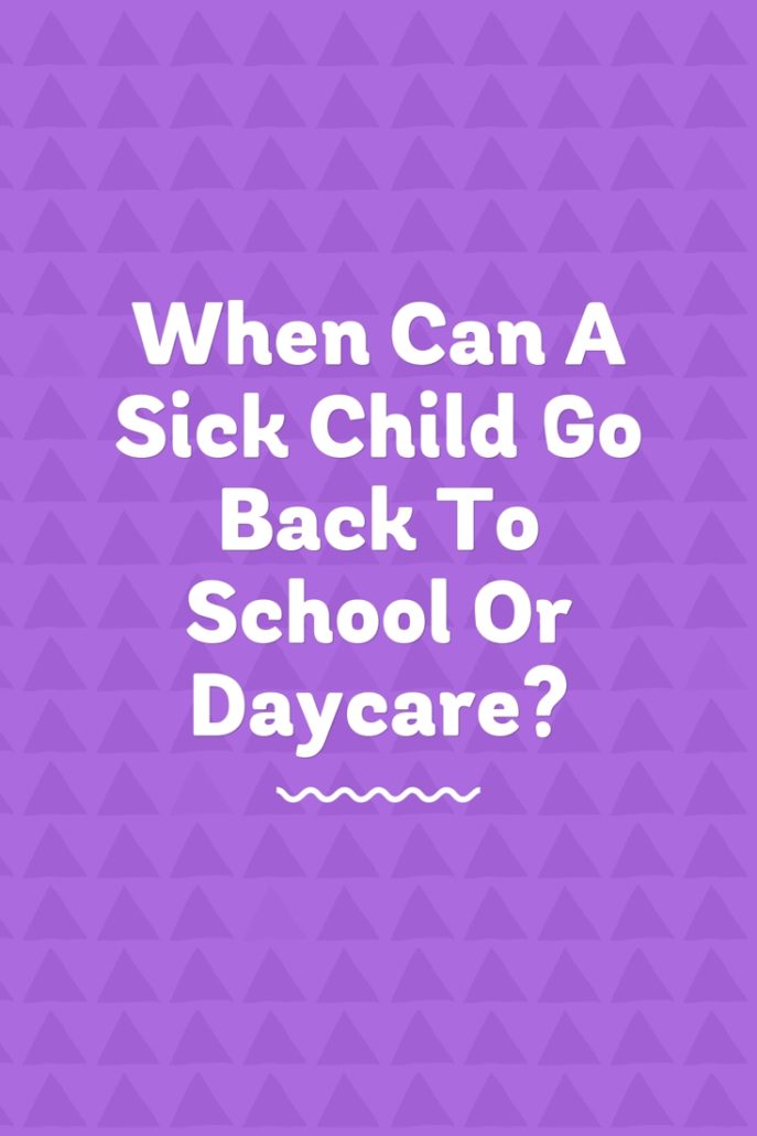 when can a sick child return to school